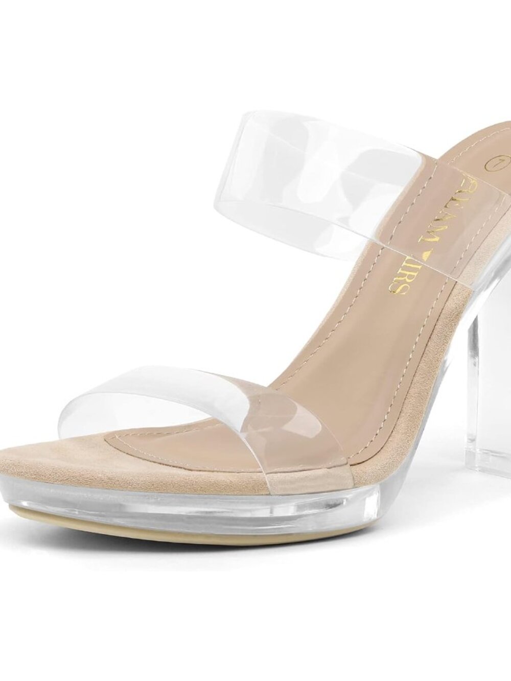 Women's Clear Strap Open Toe High Heels